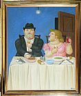 Fernando Botero Canvas Paintings - The Dinner